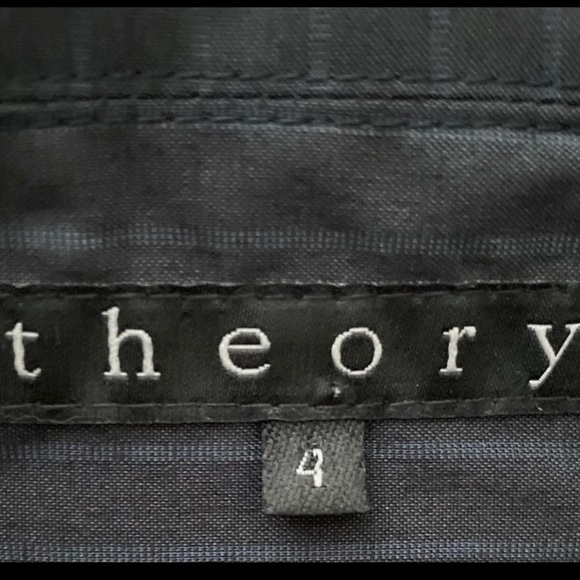 Theory Shrunken Pinstripe Jacket - Picture 3 of 9